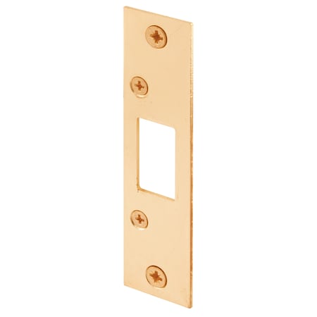 Prime-Line Deadbolt Strike, 4-7/8 in., Brass Plated Single Pack E 2432